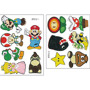 2pcs dessin animé bricolage diamant dessin autocollant