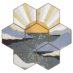 7 pièces/ensemble-ciel de nuit-en bois Diamond Coaster
