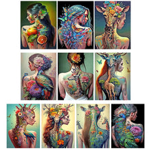 Charger l&#39;image dans la galerie, Tattoo Girl-Full Diamond Painting-30x40cm
