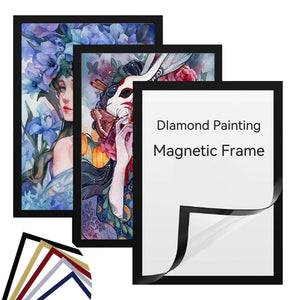 Cadre magnétique auto-adhésif 3 couleurs Cadre de peinture diamant bricolage