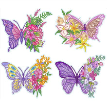 Charger l&#39;image dans la galerie, 4pcs Papillon Diamant Peinture Autocollants Gratuits
