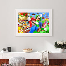 Charger l&#39;image dans la galerie, Super Mario - peinture au diamant rond complet
