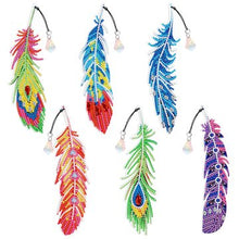 Charger l&#39;image dans la galerie, marque-page en Forme de Plume de Peinture au Diamant 6pcs
