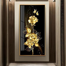 Charger l&#39;image dans la galerie, Rose d’or - peinture complète de diamant - 85x45cm
