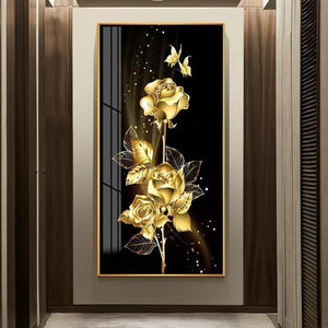 Rose d’or - peinture complète de diamant - 85x45cm