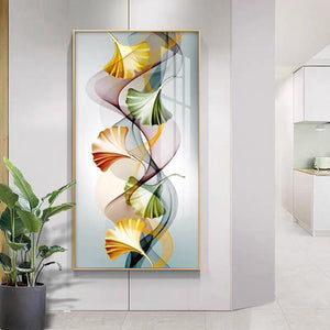 Feuille - peinture complète en diamant - 85x45cm