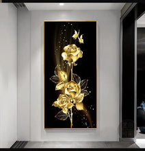 Charger l&#39;image dans la galerie, Rose d’or - peinture complète de diamant - 85x45cm
