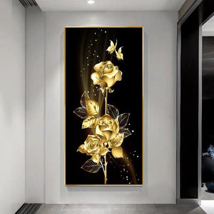 Rose d’or - peinture complète de diamant - 85x45cm