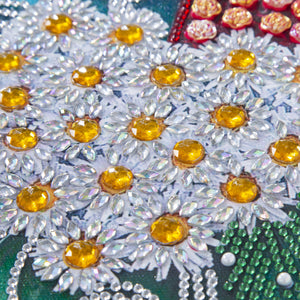 Fleur - Peinture au diamant de forme spéciale partielle 30*40cm